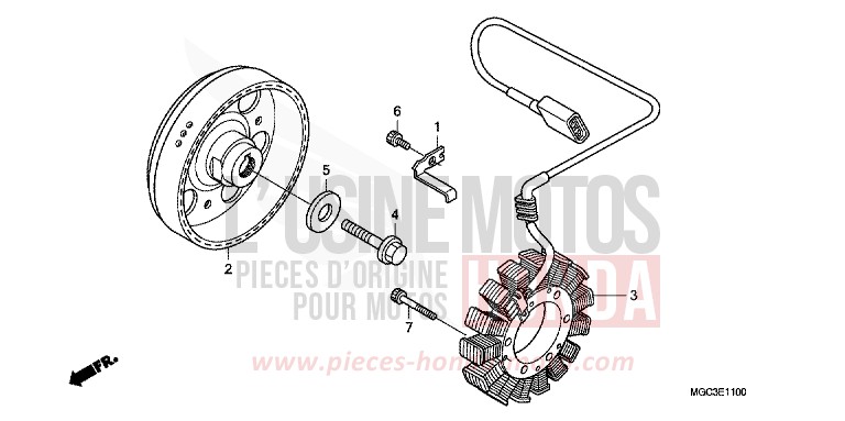 GENERATOR for CB1100 ABS GRAPHITE BLACK (NHB01) from 2013